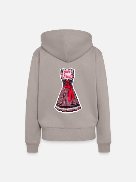 Mei Dirndl - Frauen Premium Bio Hoodie - Taupe