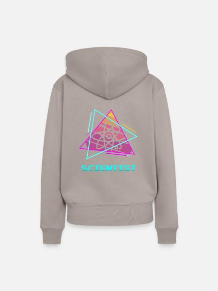 Retro Scientist Chemistry Physics Science - Frauen Premium Bio Hoodie - Taupe