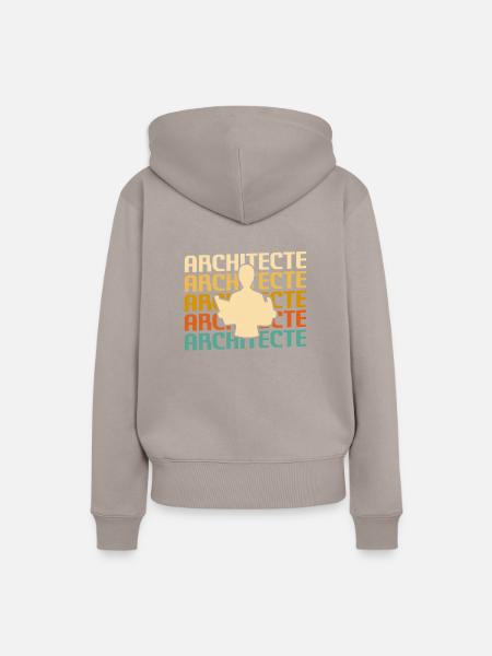 Retro Architecte Architecture Architectural - Frauen Premium Bio Hoodie - Taupe