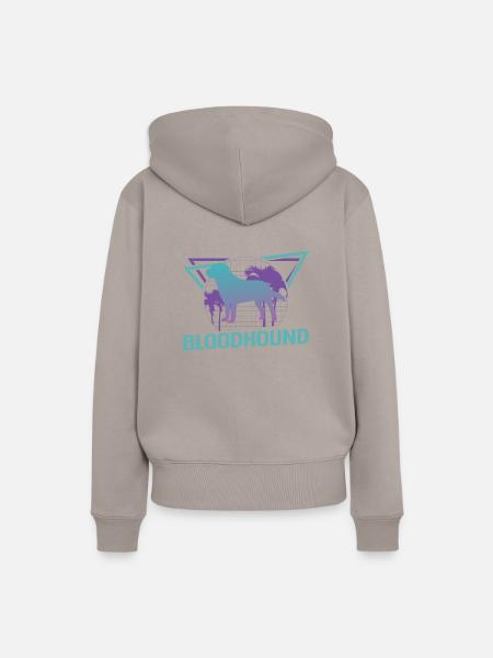 Retro Bluthund-Bluthund-Hundeliebhaber - Frauen Premium Bio Hoodie - Taupe