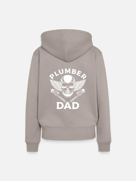 Klempner Papa Klempner - Frauen Premium Bio Hoodie - Taupe