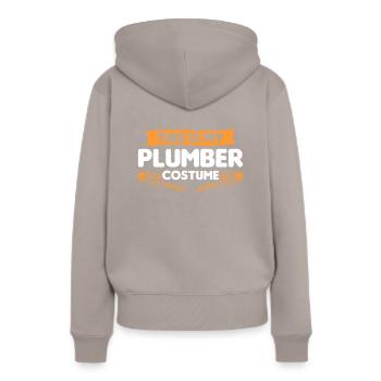 Das ist mein Klempner Kostüm Klempner Klempner - Frauen Premium Bio Hoodie - Taupe - Hinten - Julia (174cm)