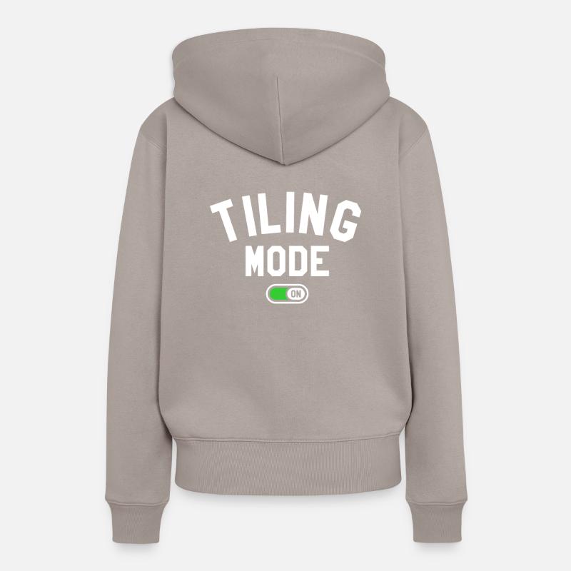 Mode de carrelage sur carrelage carrelage - Sweat à capuche Premium bio Femme - taupe