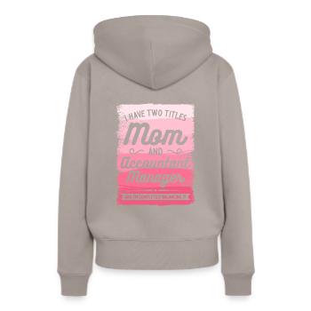 I'm The Crazy Rehab Nurse They Warned You About RN - Sweat à capuche Premium bio Femme - taupe - Dos - Julia (174cm)