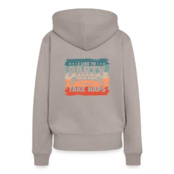 Ich bin die verrückte Reha-Krankenschwester, die dich vor RN gewarnt hat - Frauen Premium Bio Hoodie - Taupe - Hinten - Julia (174cm)