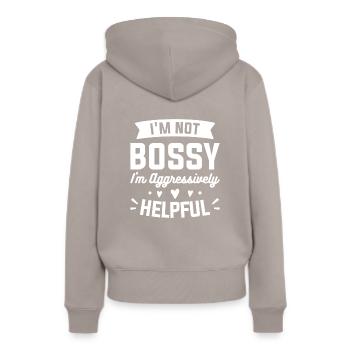 I'm The Crazy Rehab Nurse They Warned You About RN - Sweat à capuche Premium bio Femme - taupe - Dos - Julia (174cm)