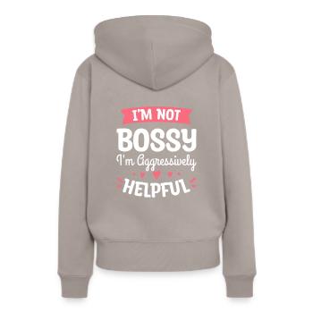 Ich bin die verrückte Reha-Krankenschwester, die dich vor RN gewarnt hat - Frauen Premium Bio Hoodie - Taupe - Hinten - Julia (174cm)