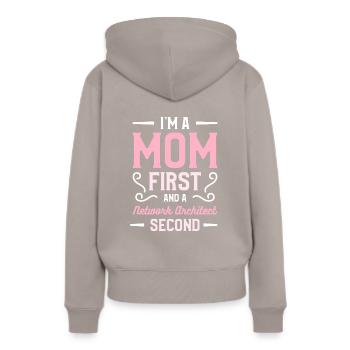 I'm The Crazy Rehab Nurse They Warned You About RN - Sweat à capuche Premium bio Femme - taupe - Dos - Julia (174cm)