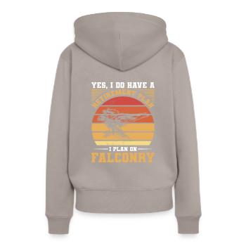 Ich bin die verrückte Reha-Krankenschwester, vor der sie dich gewarnt haben RN - Frauen Premium Bio Hoodie - Taupe - Hinten - Julia (174cm)