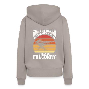 I'm The Crazy Rehab Nurse They Warned You About RN - Sweat à capuche Premium bio Femme - taupe - Dos - Julia (174cm)
