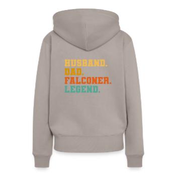 I'm The Crazy Rehab Nurse They Warned You About RN - Sweat à capuche Premium bio Femme - taupe - Dos - Julia (174cm)