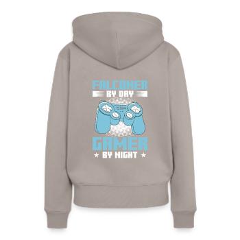 Ich bin die verrückte Reha-Krankenschwester, vor der sie dich gewarnt haben RN - Frauen Premium Bio Hoodie - Taupe - Hinten - Julia (174cm)