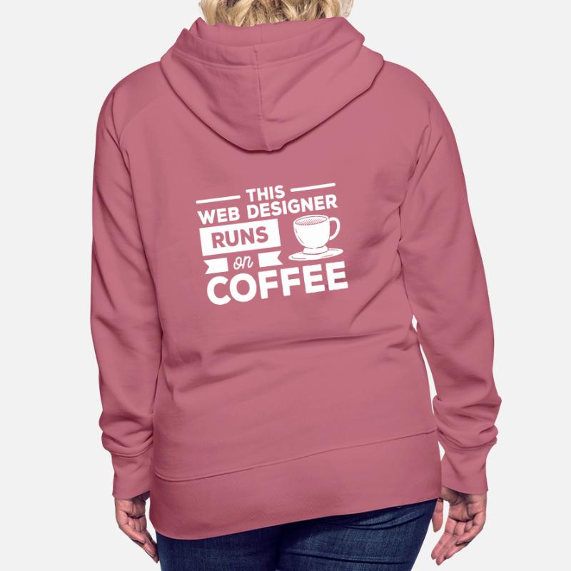 Dieser Webdesigner läuft auf Kaffeeprogrammierung Frauen Premium Bio Hoodie