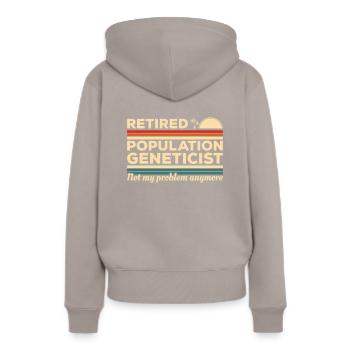 Généticien des populations à la retraite Ce n’est pas mon problème - Sweat à capuche Premium bio Femme - taupe - Dos - Julia (174cm)