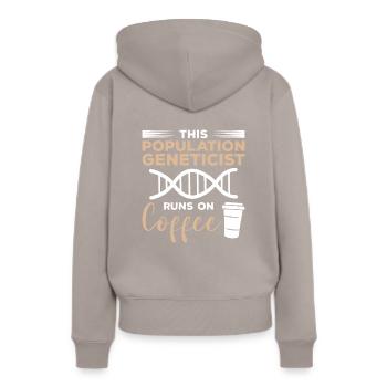 Ce généticien des populations fonctionne sur la génétique du café - Sweat à capuche Premium bio Femme - taupe - Dos - Julia (174cm)