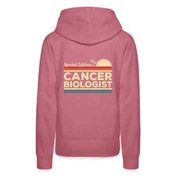 Vintage Sonderausgabe Krebsbiologe Biologie - Frauen Premium Bio Hoodie - Malve - Hinten - Isabella (175cm)