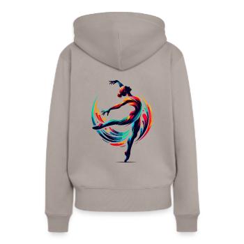 Turnerin Akrobatinnen Gymnastik Gymnastik Gymnastik - Frauen Premium Bio Hoodie - Taupe - Hinten - Julia (174cm)