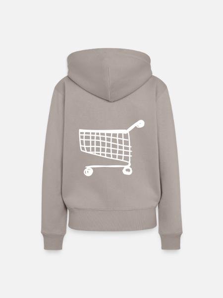 Einkaufswagen - Frauen Premium Bio Hoodie - Taupe