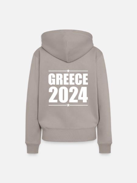 Greece 2024 - Frauen Premium Bio Hoodie - Taupe