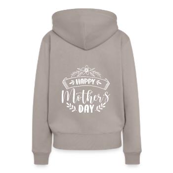 Happy Mother's Day for Best Mom - Women’s Premium Organic Hoodie - taupe - Back - Julia (174cm)