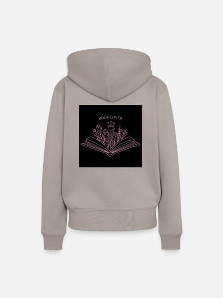 Book Lover - Frauen Premium Bio Hoodie - Taupe