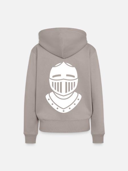 Ritter Helm - Frauen Premium Bio Hoodie - Taupe