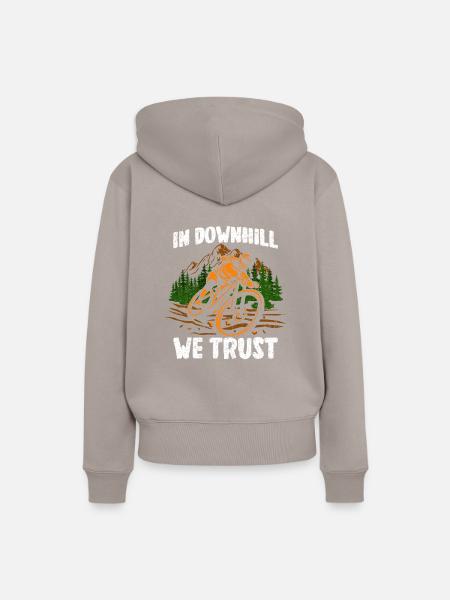 W Downhill ufamy - Rower - Ekologiczna damska bluza z kapturem Premium - taupe