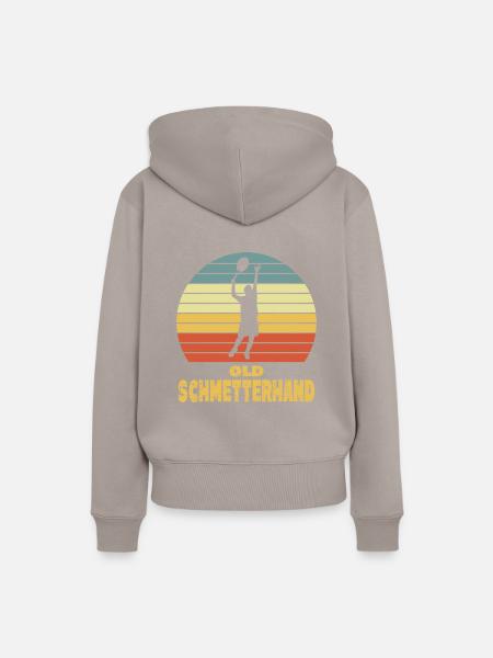 Old Schmetterhand Tennis - Frauen Premium Bio Hoodie - Taupe
