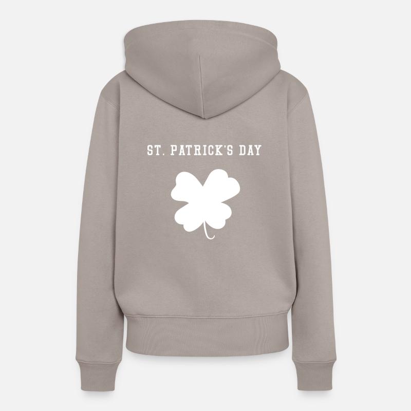 Saint Patrick - Sweat à capuche Premium bio Femme - taupe