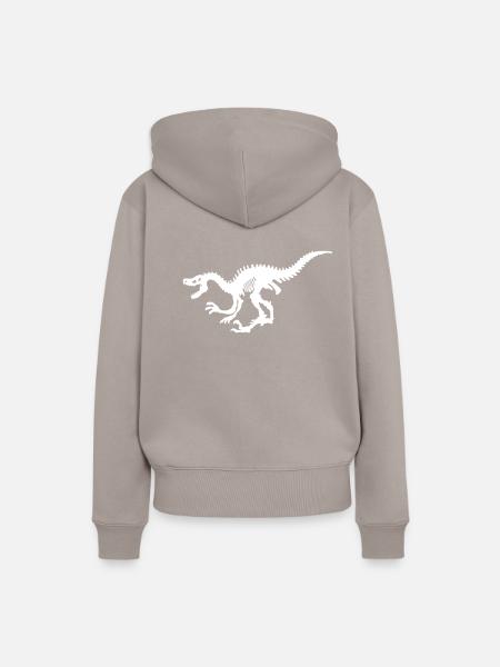 Velociraptor - Frauen Premium Bio Hoodie - Taupe