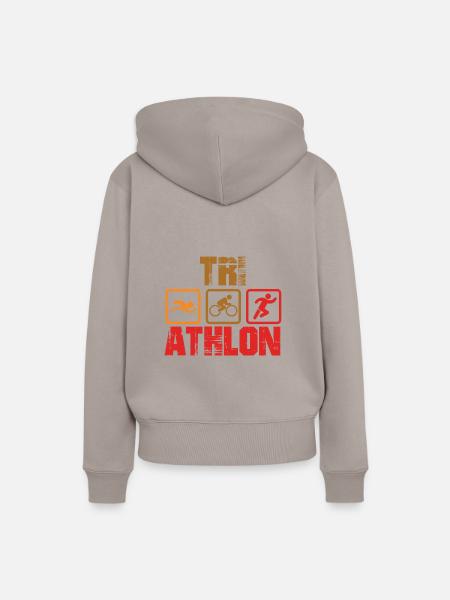 Triathlon - Frauen Premium Bio Hoodie - Taupe
