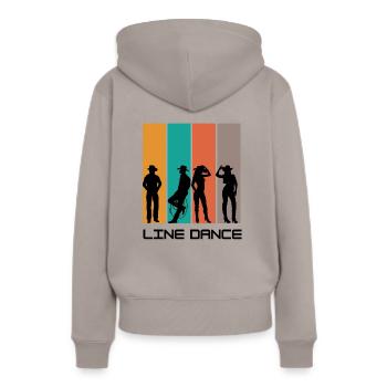 Figures Linedance1 - Sweat à capuche Premium bio Femme - taupe - Dos - Julia (174cm)