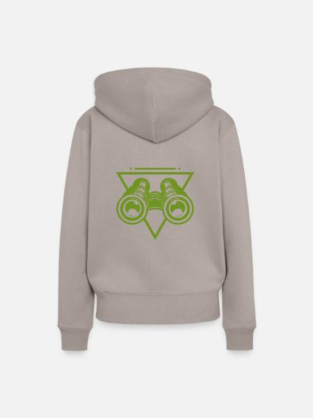 Fernglas Fernrohr - Frauen Premium Bio Hoodie - Taupe