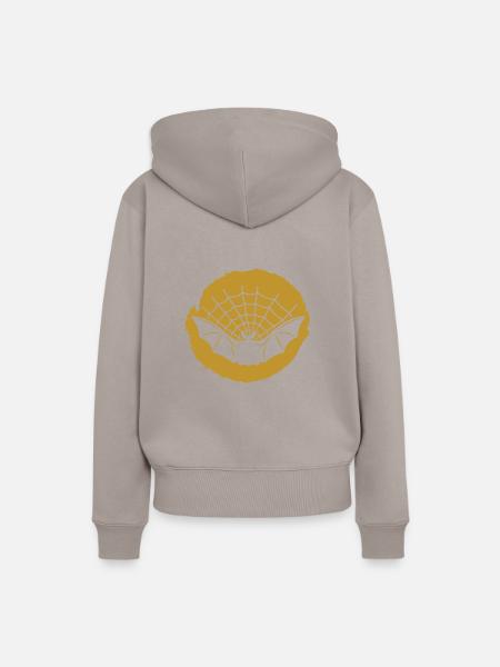 Halloween - Fledermaus Vampir Grusel - Frauen Premium Bio Hoodie - Taupe