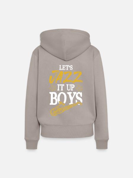 Jazz Musik - Frauen Premium Bio Hoodie - Taupe
