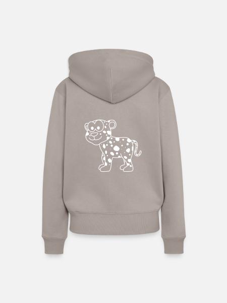 Leopard Comic Tier - Frauen Premium Bio Hoodie - Taupe
