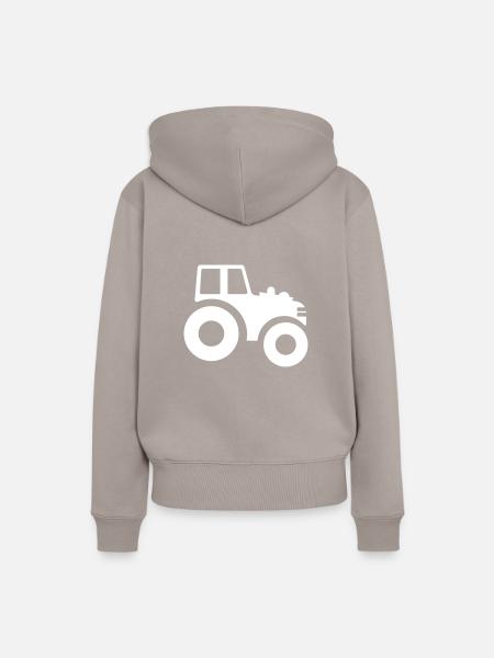Traktor Symbol - Frauen Premium Bio Hoodie - Taupe