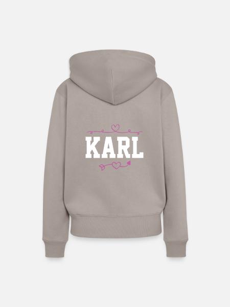 Karl - Frauen Premium Bio Hoodie - Taupe