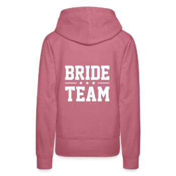 Équipe de la mariée - Sweat à capuche Premium bio Femme - mauve - Dos - Isabella (175cm)