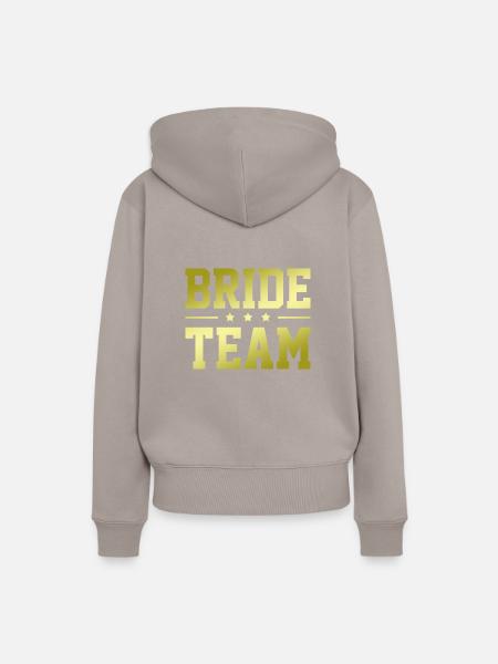 Bride Team - Frauen Premium Bio Hoodie - Taupe