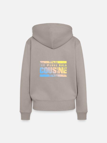 Ich werde Bald Cousine - Frauen Premium Bio Hoodie - Taupe