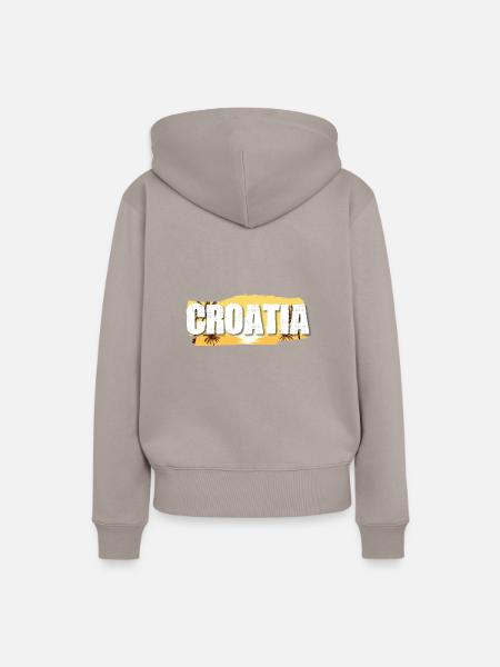 Croatia - Frauen Premium Bio Hoodie - Taupe