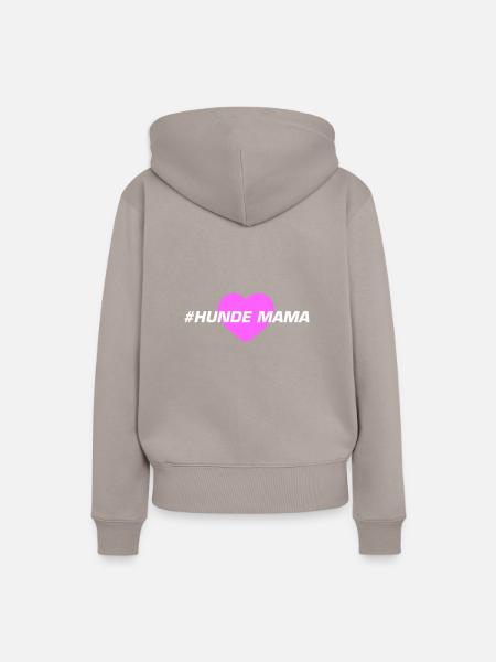 Hunde Mama - Frauen Premium Bio Hoodie - Taupe