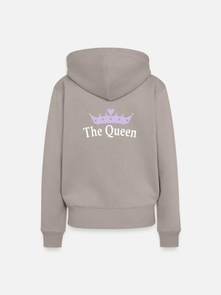 The Queen - Frauen Premium Bio Hoodie - Taupe