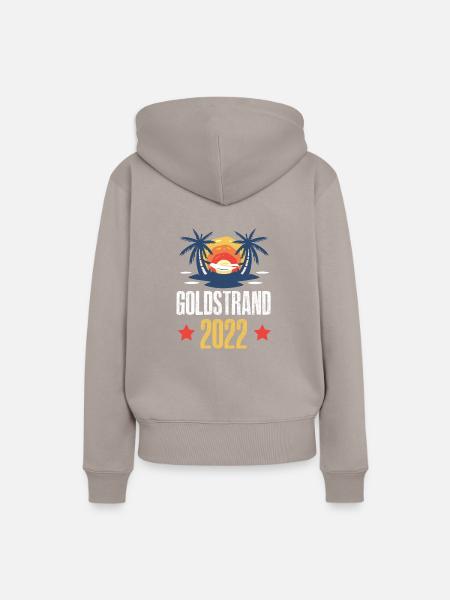 Goldstrand 2022 - Frauen Premium Bio Hoodie - Taupe