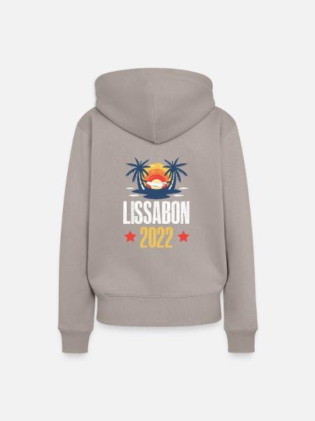 Lissabon 2022 - Frauen Premium Bio Hoodie - Taupe