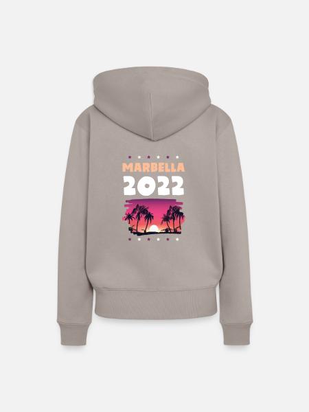 Marbella 2022 - Frauen Premium Bio Hoodie - Taupe