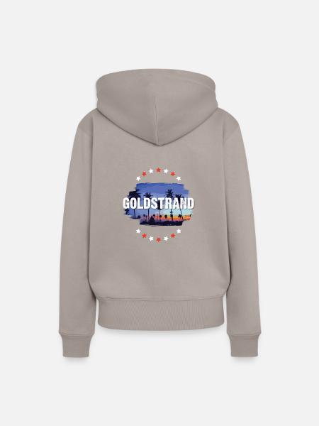 Goldstrand - Frauen Premium Bio Hoodie - Taupe