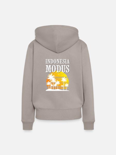 Indonesia Modus - Frauen Premium Bio Hoodie - Taupe