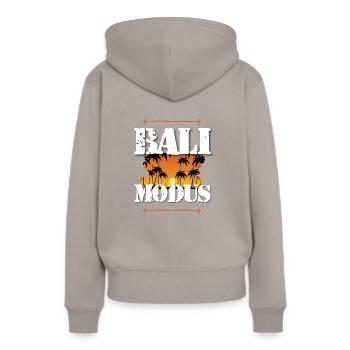 Bali Mode - Sweat à capuche Premium bio Femme - taupe - Dos - Julia (174cm)